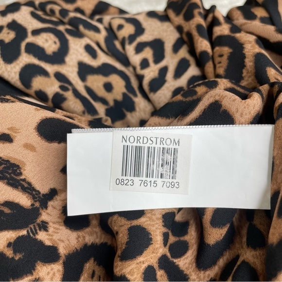 Dress The Population Dahlia Leopard Print Long Sleeve Shift Dress XS NWT - Picture 11 of 16